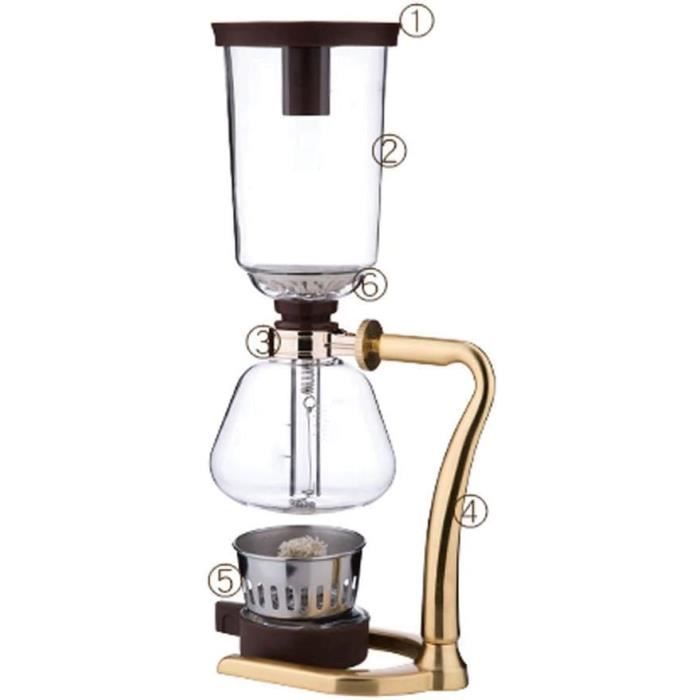 JIA Cafetière de cuisinière octogonale cafetière infusée à la main pour le bureau de la maison