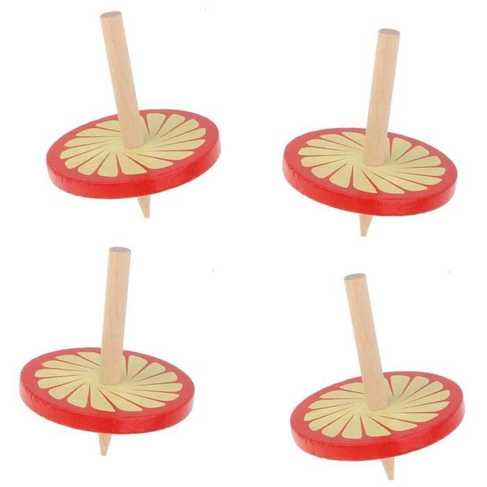 Liuer 24 Toupies En Bois – Jouets éducatifs 8x3,5 Cm – Naturel, Non Teint – Cadeau Anniversaire, Sacs De Fête – Dès 3 Ans