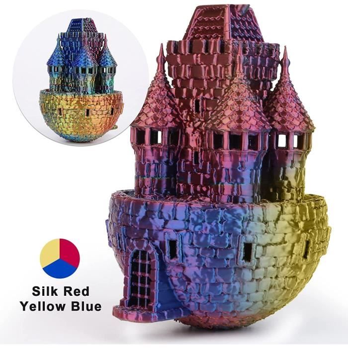 AMOLEN Filament pour Imprimante 3D, Filament PLA Soie Triple Couleur Bundle  1.75mm, Blue-Green-Orange, Red-Green-Blue, Red-Yello7 - Cdiscount  Informatique