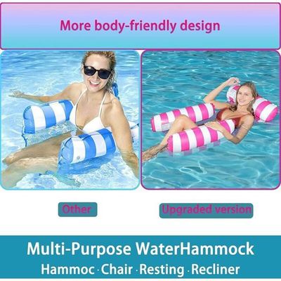 Inflatable Pool Chair, JunD Multi Pool Mattress, 4 in 1 Inflatable Swimming Pool Mattress, Inflatable Pool Mattress for Beach, Party, Holiday, Swimming Pool (Blue
