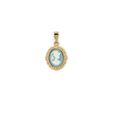 Pendentif Camée Bleu En Plaqué Or - Collier, Neuf Avec Étiquettes, Marque OxcmoBijoux