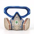 Masque de Protection Respiratoire Réutilisable, Anti poussière, Anti gaz avec Filtres et Lunettes de Protection pour Peinture, Trava-0