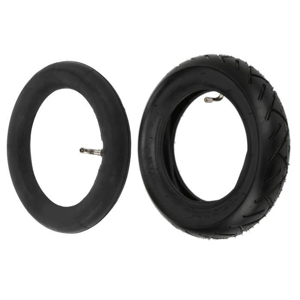 Roue Complète 10x2.125 Pouces Avec Pneu Et Chambre à Air – Pour Scooter électrique – Noir – Caoutchouc Durable – 246 Mm