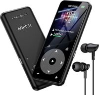 AGPTEK 8Go Lecteur MP3 Bluetooth 5.3 avec Haut-Parleur 1.8" Écran Lecteur Musique en Métal avec Son sans Perte/Bouton Tactile/Radio