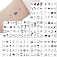 10 Feuilles Tatouage Ephemere Femme, Faux Tatouage Imperméables, Tatouages Temporaires Autocollants, Tattoo Temporaire Po Junbind