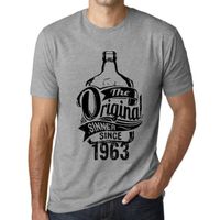 Homme Tee-Shirt Le Pécheur Originel Depuis 1963 – The Original Sinner Since 1963 – 60 Ans T-Shirt Cadeau 60e Anniversaire Vintage