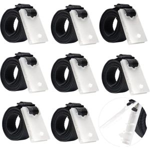 REAQUE Rouleau Sangle Nylon Noir 10m + 10 Boucles + 10 Glissières Triangulaires - Kit Réparation Sacs Et Accessoires