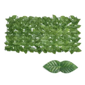 MUR VÉGÉTAL STABILISÉ Treillis,Haie de feuilles de lierre artificielles,rouleau de criblage de feuilles vertes,Protection UV pour décoration - Type 1x3m-B