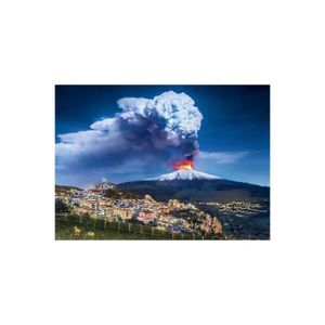 PUZZLE Puzzle Adulte 1000 Pieces Volcan En Eruption Etna - Paysage d'Italie - Clementoni