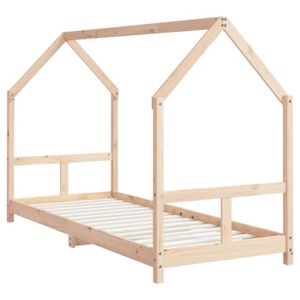 STRUCTURE DE LIT Drfeify Cadre de lit pour enfants 80x200 cm bois d
