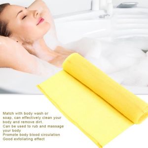 GOMMAGE CORPS Mxzzand serviette à frotter Gant de toilette exfoliant pour nettoyage du corps, douche élastique, gommage, hygiene salon Vert Jaune