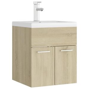MEUBLE SOUS-ÉVIER STAR®6699 MODERNE Armoire d'évier avec lavabo intégré Chêne sonoma