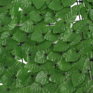 HAIE DE JARDIN Pwshymi Haie de feuilles artificielles La simulation de jardin decoration Feuille d'Epipremnum Aureum vert émeraude 0,5x3 mètres