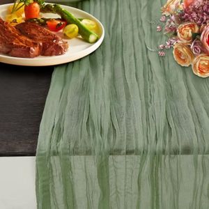 Chemin de table Mariage Vert sauge 30 cm x 10m - Decoration mariage pas  cher - Badaboum