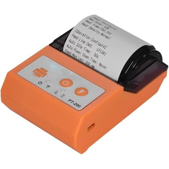 Imprimante Thermique Portable 58 Mm USB Bluetooth – Reçus Factures Rapides 203dpi, Batterie 1500mAh, Compatible Android IOS Windows