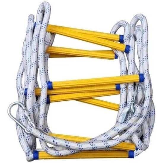 Échelle De Secours 15M LZ.MZXU - Échelle Corde Portable Avec Crochets Pour Fenêtre Et Balcon