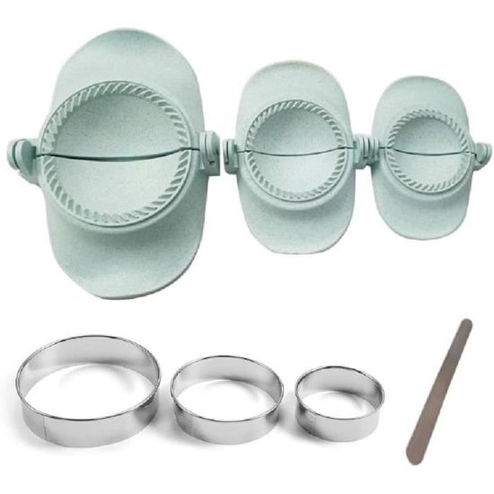 Presse à Raviolis Manuelle - Pour Pâtes, Tortillas, Crêpes - Plastique Alimentaire Vert - 27,5 X 12,5 X 8 Cm