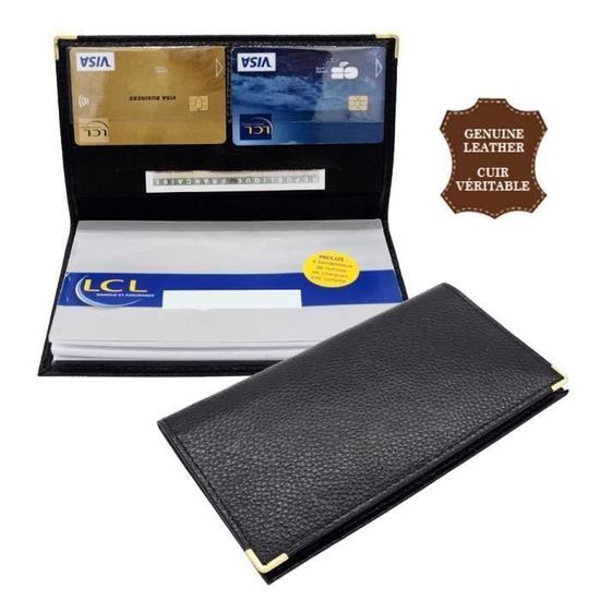 PORTE CHÉQUIER ET Cartes Cuir Format Classique Homme Femme EUR 7,95 - FR - Foto 4