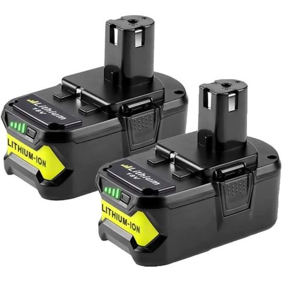2 Batteries 18V 5.0Ah Pour Ryobi One+ – Compatible Avec Nombreux Modèles – Autonomie Longue Durée, Indicateur LED - 12