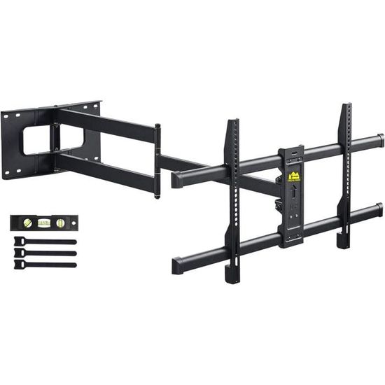 Support Mural TV FORGING Mount Longue Portée 77cm - Pivotant, Inclinable, Pour écrans 37-70", VESA Jusqu'à 600x400