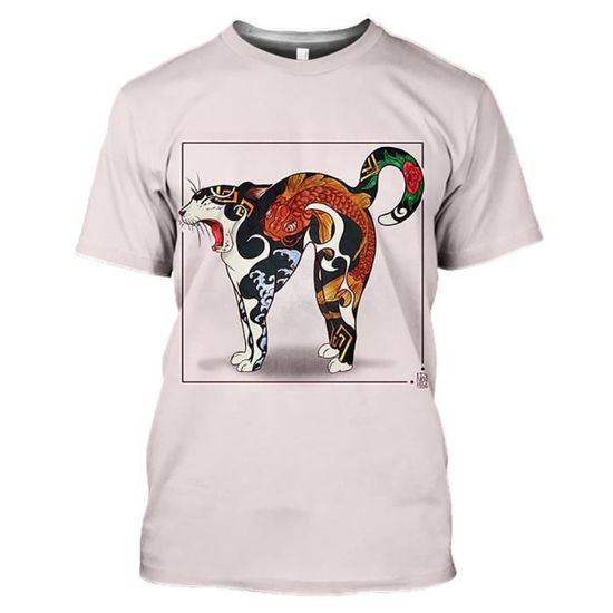 T-shirt Homme Noir MAKAYA - Motif Imprimé Rétro Bondage/SM, Coupe Oversize