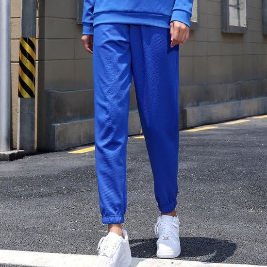 Pantalon Homme Cheville Elastique Sport Jogging Taille Elastiquee