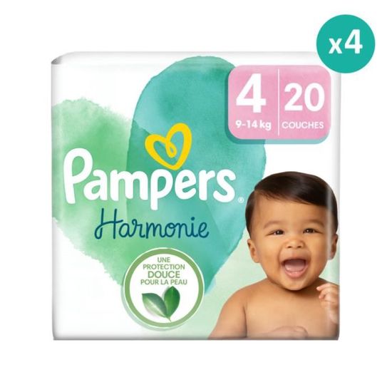 Couches Harmonie Taille 4 Pampers 20 Langes Blanc Mixte Petit format Cdiscount