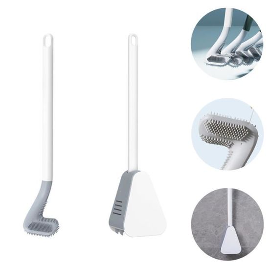 2 pcs golfs utiles courbées longues poignées de toilette brosse propre brosse wc materiel d'entretien