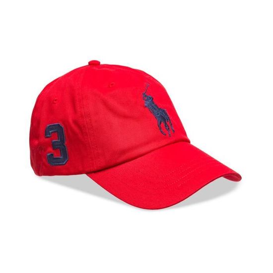 RALPH LAUREN Casquette rouge gros logo marine Cdiscount Maison