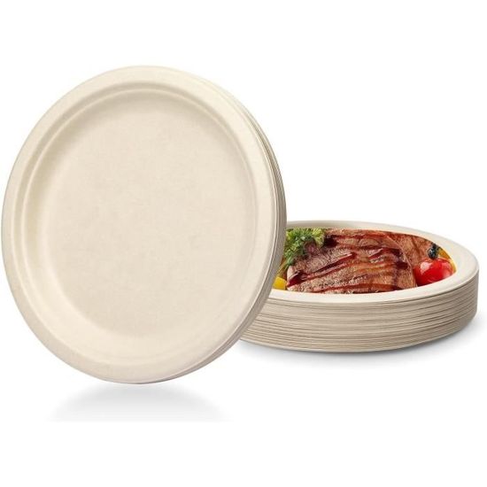 Lot De 200 Assiettes Rondes En Carton De 15 Cm - Assiettes Blanches En