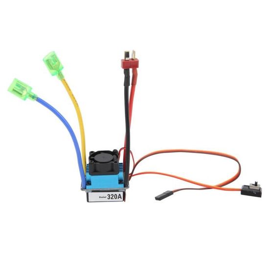 Contrôleur électronique de vitesse bidirectionnel étanche haute tension ESC brossé 320 A 60 A RC avec connecteur XT60 pour moteur brossé 390 540 550