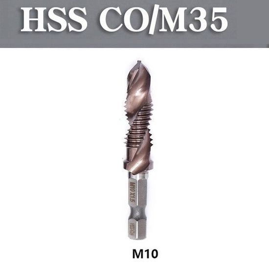 Set De Tarauds 11 Pièces - M5 à M12 - Pour Fer, Acier, Cuivre - Avec Porte-Taraud