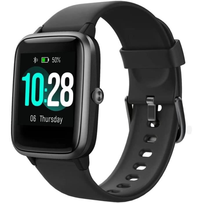 Montre Connectée Homme Femme Bracelet Connecté Etanche IP68 Podomètre  Cardio Sommeil Tracker d'Activité pour Android iOS-Noir - Montre connectée  - Achat & prix