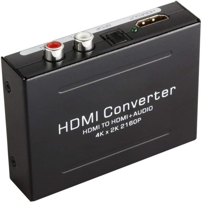 Extracteur Audio HDMI 4K - Sortie SPDIF & Casque 3.5mm - Bluetooth 5.0 - Pour TV, PS5, Xbox
