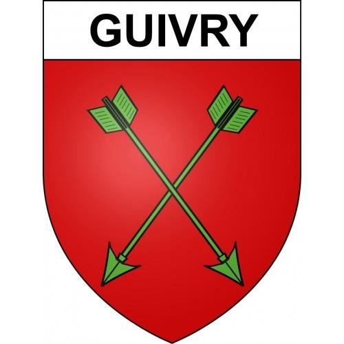Guivry 02 ville sticker blason écusson autocollant adhésif Taille