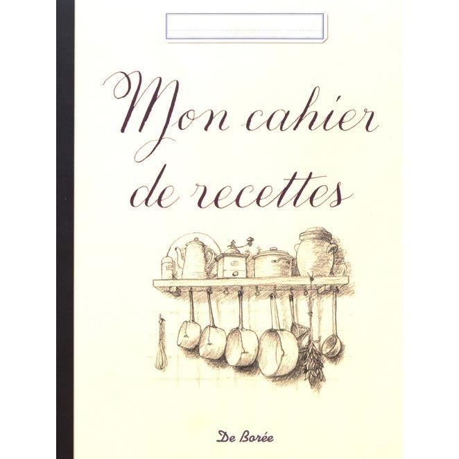 Livre de recettes DIN A5 avec titre en français-noir et blanc-cahier de  recettes à remplir[82] - Cdiscount Beaux-Arts et Loisirs créatifs