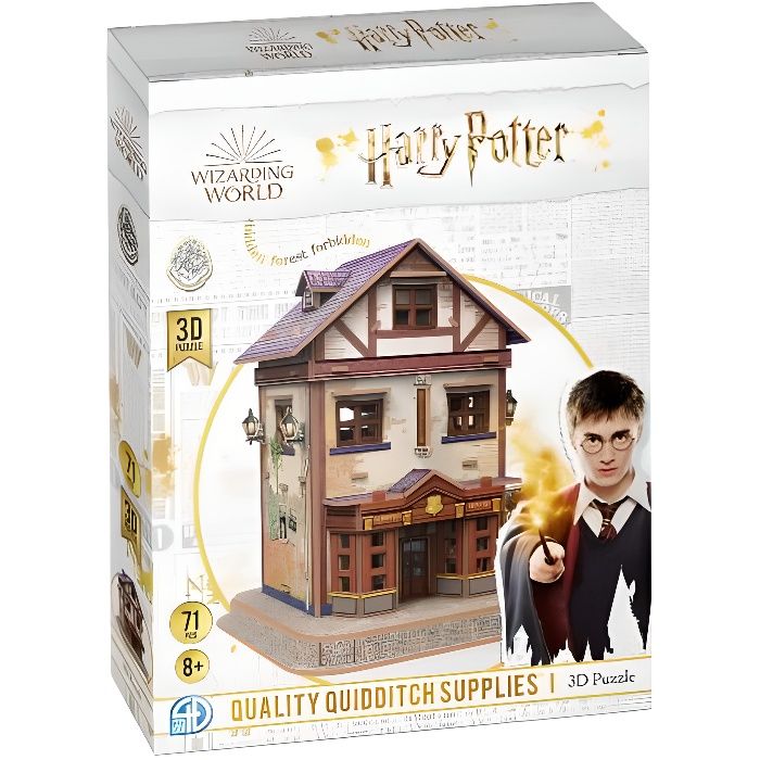 CubicFun | Harry Potter Le Magasin d'accessoires de Quidditch | Jeu de construction | Puzzle 3D | 71 pièces | À partir de 8 ans