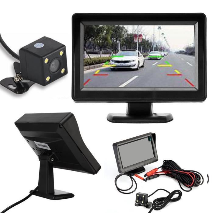 4.3 « » TFT LCD voiture rétroviseur moniteur + vision nocturne de sauvegarde caméra de recul XYQ61114121_188