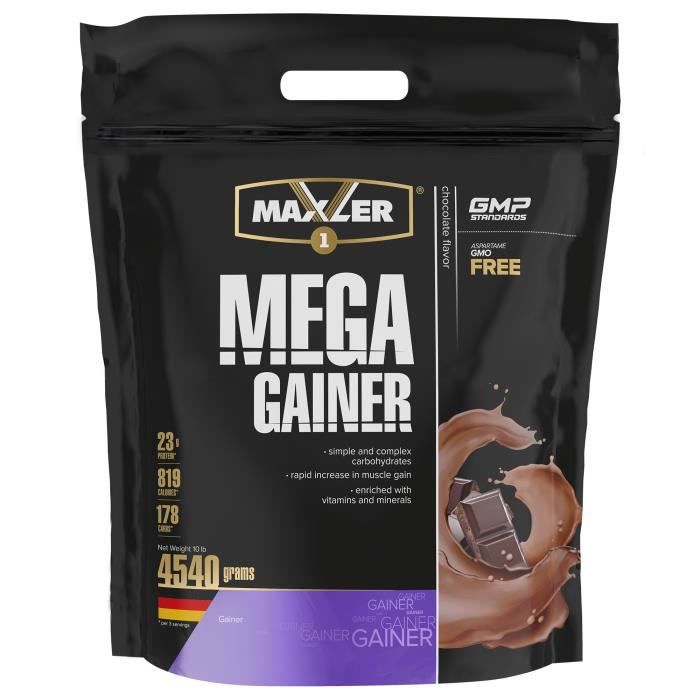 Mega gagneur de ma 4540g Chocolat Maxler Gainers - Prise de Masse