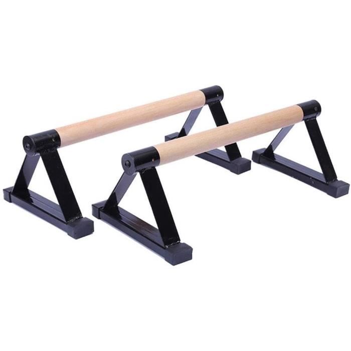 DIP STATION 11 1 Paire de parallettes en Bois Barres en Bois pour la callistheacutenie la Gymnastique Le Yoga Les Barres agrave 1718