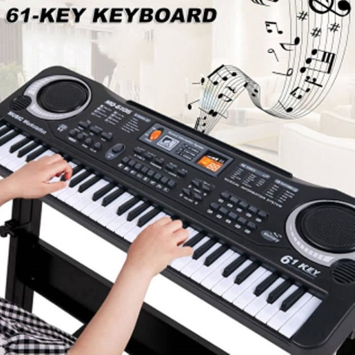 Piano électronique multifonctionnel pour enfants à 61 touches avec microphone (USB)