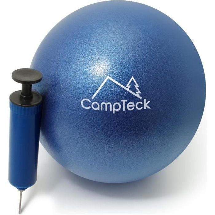 CampTeck Ballon Pilates 23cm PVC Anti-Eclatement Mini Ballon de Gymnastique pour Fitness Exercice Yoga etc. avec Pompe à Main Bleu