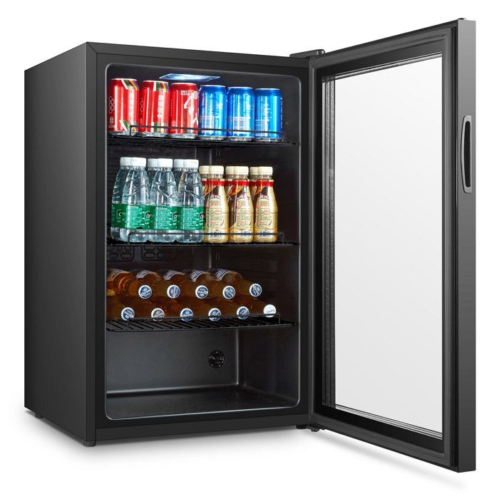 Arrière Bar Réfrigéré Vitré Noir - 115 Litres - Combisteel