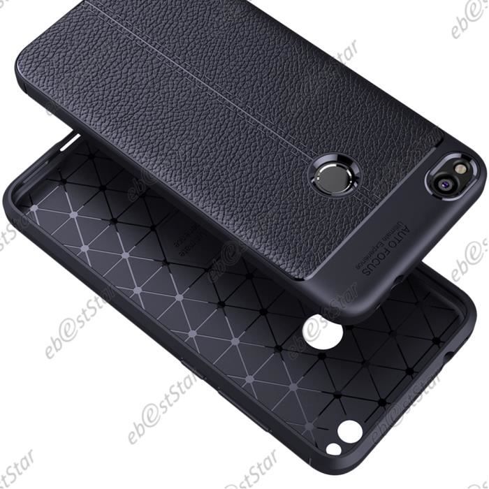ebestStar ® pour Huawei P8 Lite (2017) Housse Gel Coussin d'air Motif Cuir Luxe Flexible Silicone + Film protection d'écran en