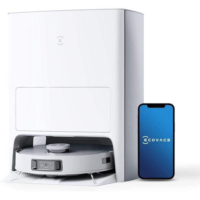 ECOVACS DEEBOT X1 OMNI Aspirateur Robot Laveur avec Station de Nettoyage multifonctionnelle, 360㎡, évitement d'obstacles 3D