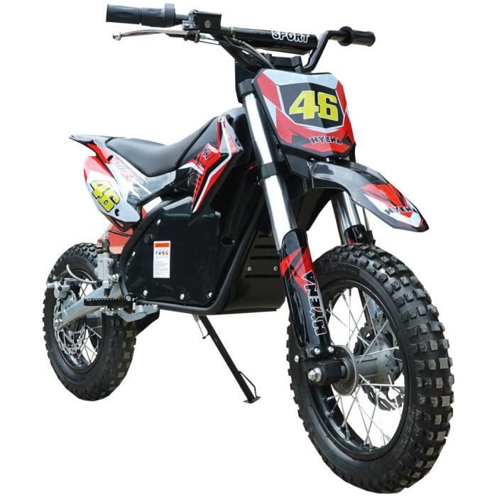Moto cross electrique Rouge 1200W 48V 15Ah batterie lithium