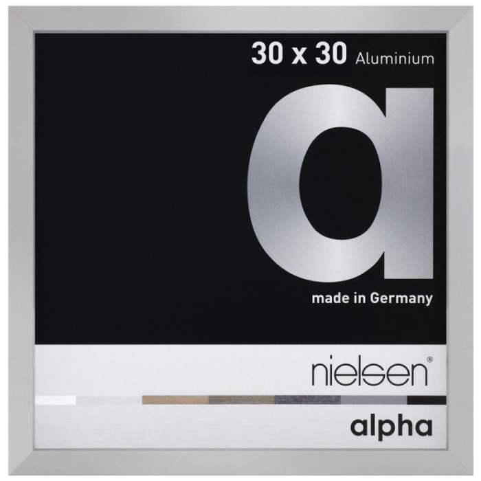 Cadre Nielsen Alpha 30x30 cm argent mat 30 x 30 cm Argenté