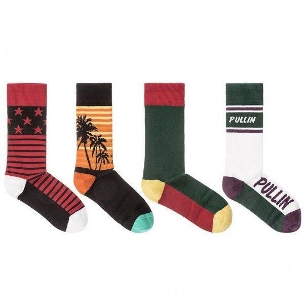 PULL IN Lot de 4 paires de Chaussettes Adulte Coton PACK22 Multicolore