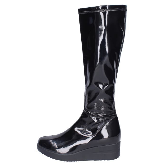 AGILE by RUCOLINE Botte Femme Noir Vernì BG562