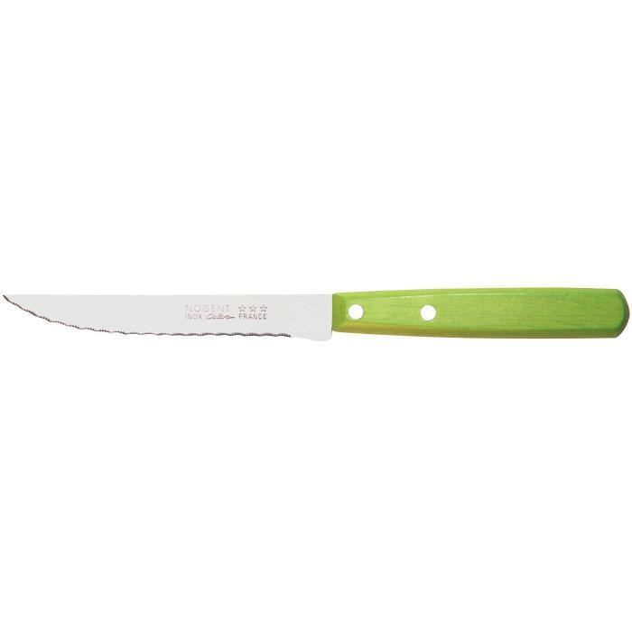 NOGENT Couteau à steak inox 11 cm - Vert